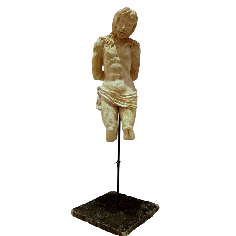 Bozzetto scultoreo del’800 in terracotta il Cristo alla colonna