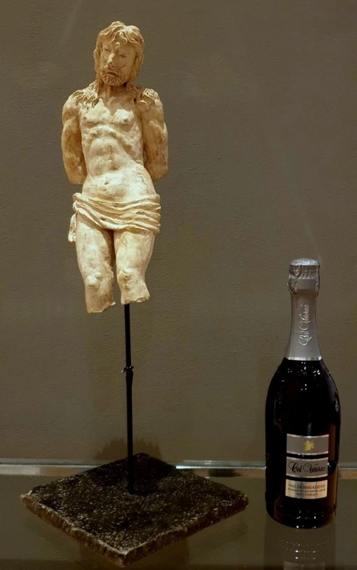 Bozzetto scultoreo del’800 in terracotta il Cristo alla colonna