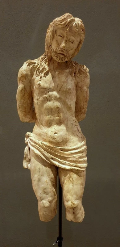Bozzetto scultoreo del’800 in terracotta il Cristo alla colonna
