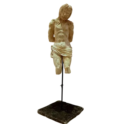 Bozzetto scultoreo del’800 in terracotta il Cristo alla colonna