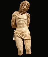 Bozzetto scultoreo del’800 in terracotta il Cristo alla colonna