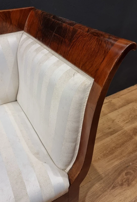 DIVANO BIEDERMEIER IMPERIALE  IN NOCE DEL1830 VIENNA