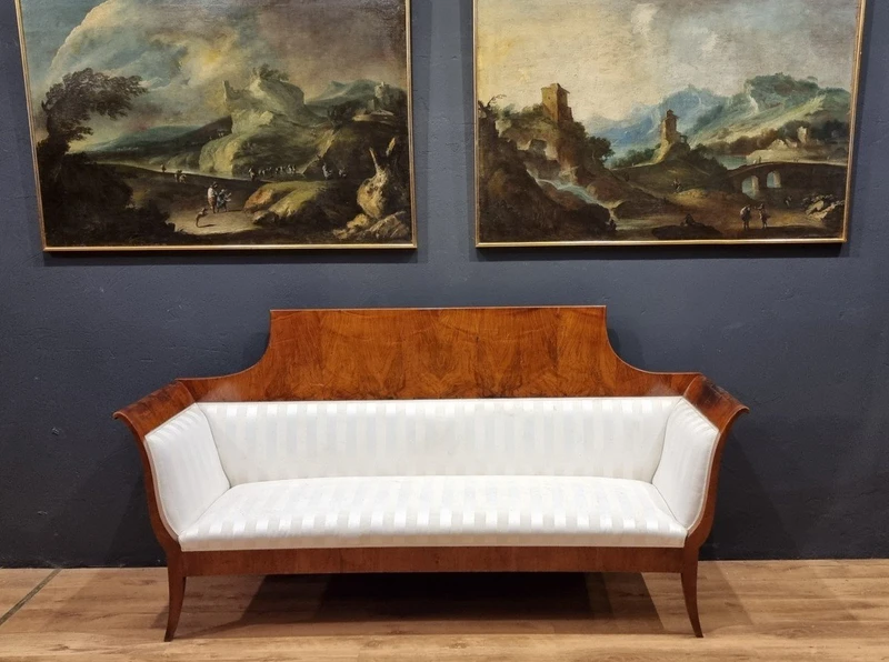 DIVANO BIEDERMEIER IMPERIALE  IN NOCE DEL1830 VIENNA