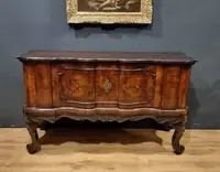 CREDENZA MOSSA LOMBARDA IN NOCE DEL 700