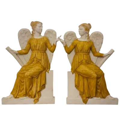 Pair of 1960s fiberglass angels from the Galli Theater Rimini