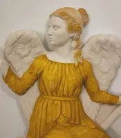 Coppia di angeli anni 60 in vetroresina dal teatro Galli Rimini