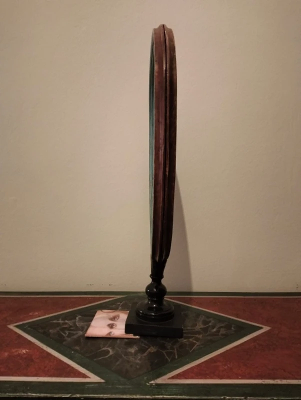 Stendardo da processione olio su tela dell’800 Maria e Gesù