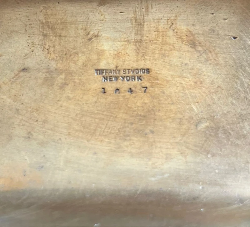 Tiffany gilded bronze lost wax cast card stop