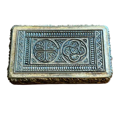 Arrêt de carte Tiffany en bronze doré coulé à la cire perdue