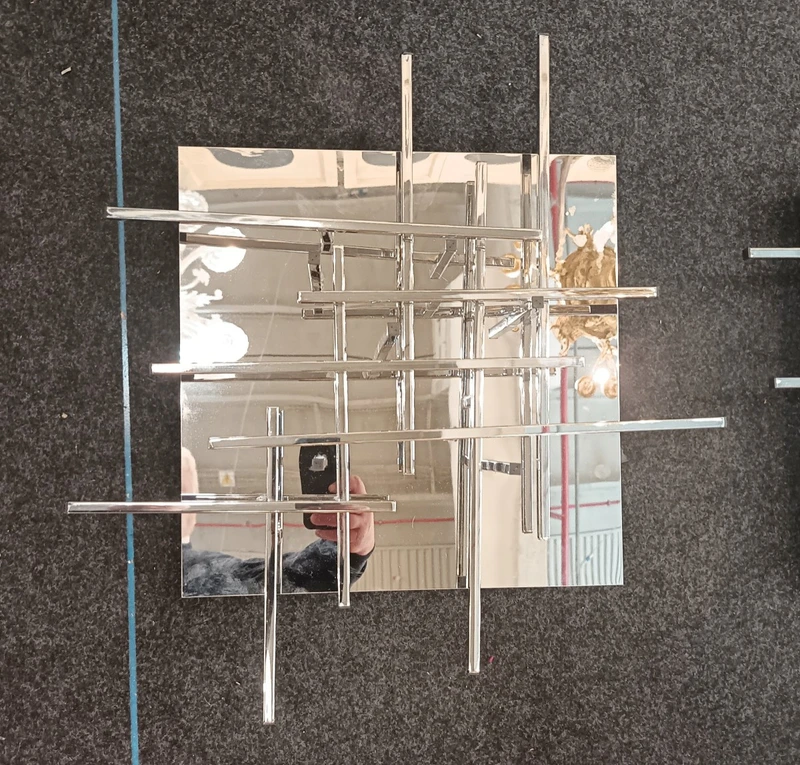 Coppia di plafoniere in acciaio Space Age anni 70