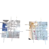 Coppia di plafoniere in acciaio Space Age anni 70