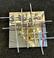 Coppia di plafoniere in acciaio Space Age anni 70