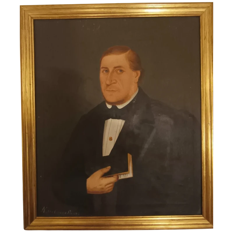 Oil on canvas from 1800 the Notary