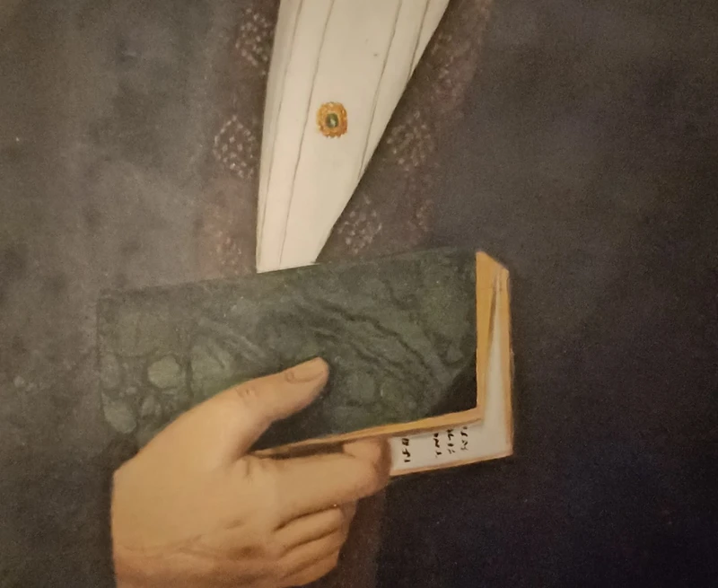 Oil on canvas from 1800 the Notary