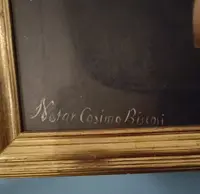 Oil on canvas from 1800 the Notary