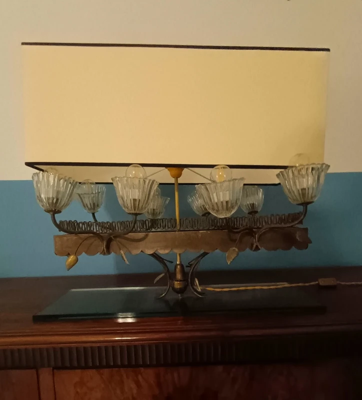 "Giardiniera" lampada da tavolo rettangolare 1960