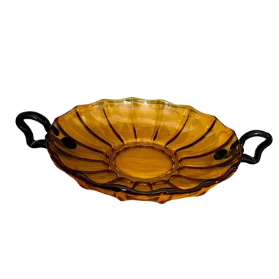 Josef Hoffman 1920 bol en verre soufflé ambré