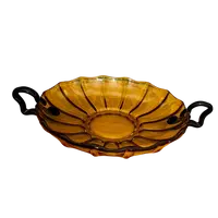 Ciotola in vetro soffiato ambra Josef Hoffman 1920