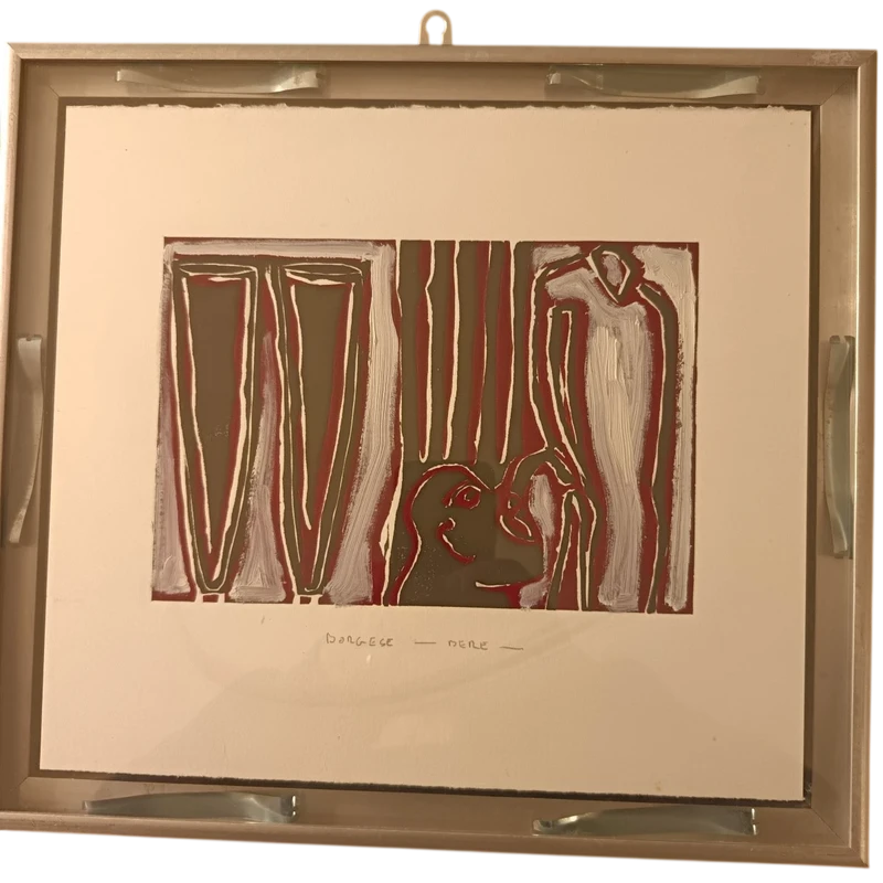 Tempera su carta datato 95 Angelo Borghese “Bere”