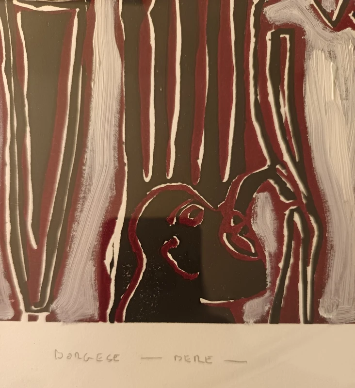 Tempera su carta datato 95 Angelo Borghese “Bere”