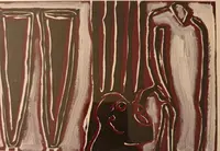 Tempera su carta datato 95 Angelo Borghese “Bere”