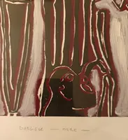 Tempera su carta datato 95 Angelo Borghese “Bere”