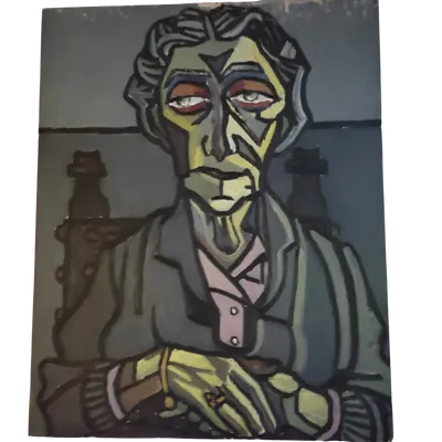 Oil on canvas aunt Agata, Paolo Angeletti Barbieri 1968