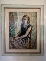 Giulio Salti (1899-1984) - Portrait of a young woman