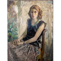 Giulio Salti (1899-1984) - Portrait of a young woman