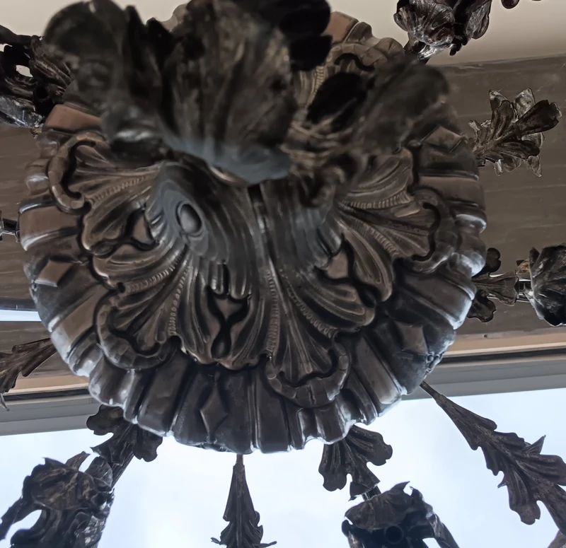 Pair of chandeliers 1850 silver copper sheet