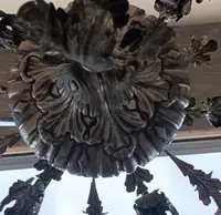 Pair of chandeliers 1850 silver copper sheet