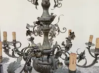 Pair of chandeliers 1850 silver copper sheet