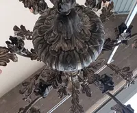 Pair of chandeliers 1850 silver copper sheet