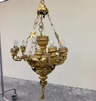 Bronze plate chandelier Italy 1850 rare