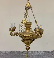 Bronze plate chandelier Italy 1850 rare