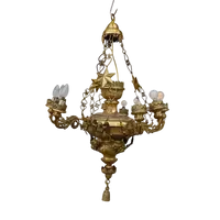 Bronze plate chandelier Italy 1850 rare