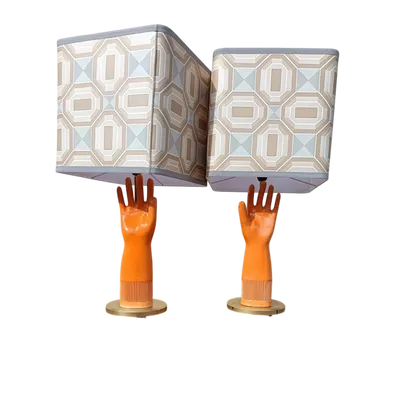 Paire de lampes gants en céramique Pirelli 1950