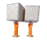 Coppia di lampade in ceramica 1950 guanto Pirelli