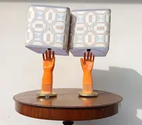 Coppia di lampade in ceramica 1950 guanto Pirelli