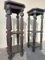 Pair of museum wooden risers 1930s