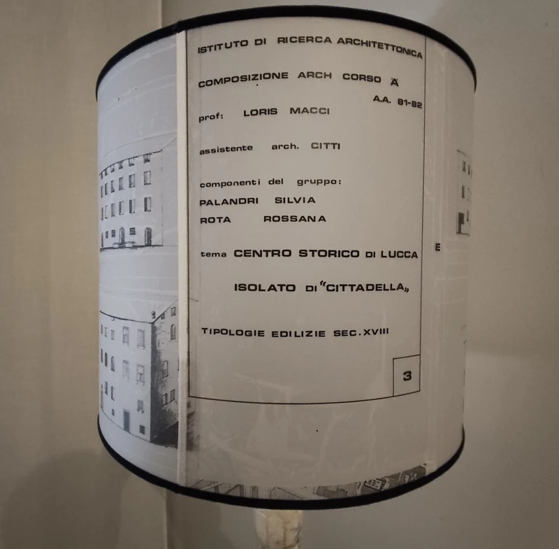 Lampada piantana in marmo razionalista 1930