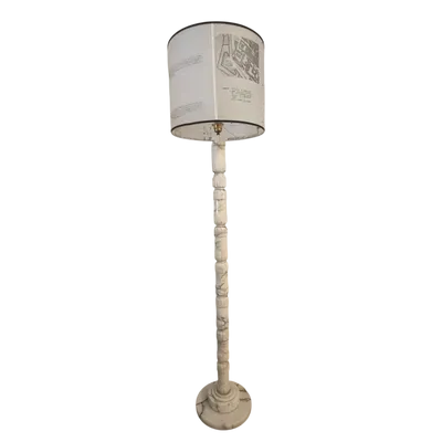 Lampadaire rationaliste en marbre 1930