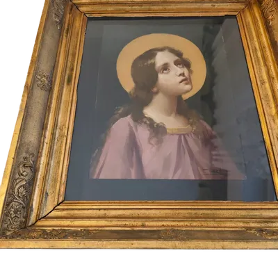 Oil on panel painting late 19th century Mary Magdalene