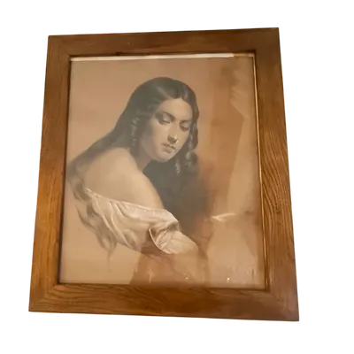 Oil on paper period late 19thsec the commoner woman