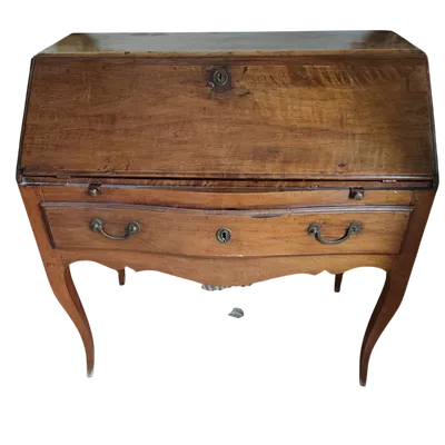 Bureau à abattant en noyer blond du XVIIIe siècle Bologne