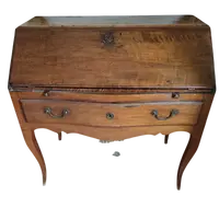 Blond walnut writing desk with flap from the 1700s Bologna
