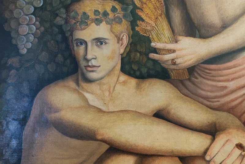 Olio su tavola il tempo delle stagioni del 1950