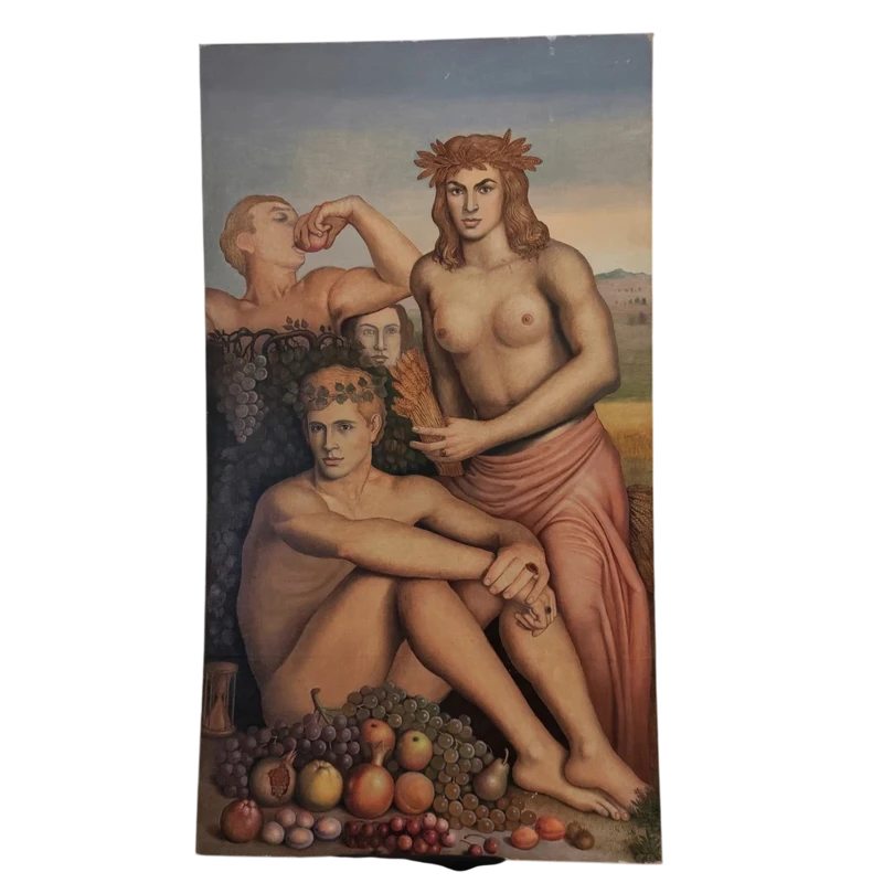 Olio su tavola il tempo delle stagioni del 1950