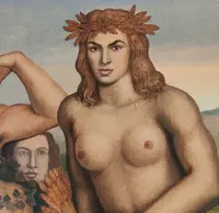 Olio su tavola il tempo delle stagioni del 1950