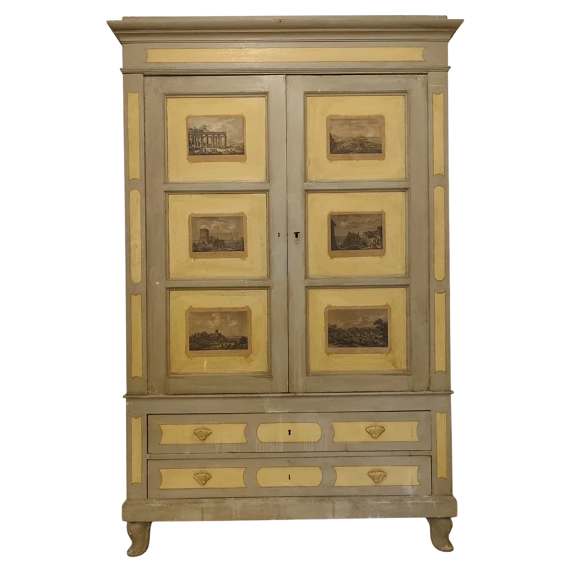 Bolognese Painted Wardrobe of the 19th century